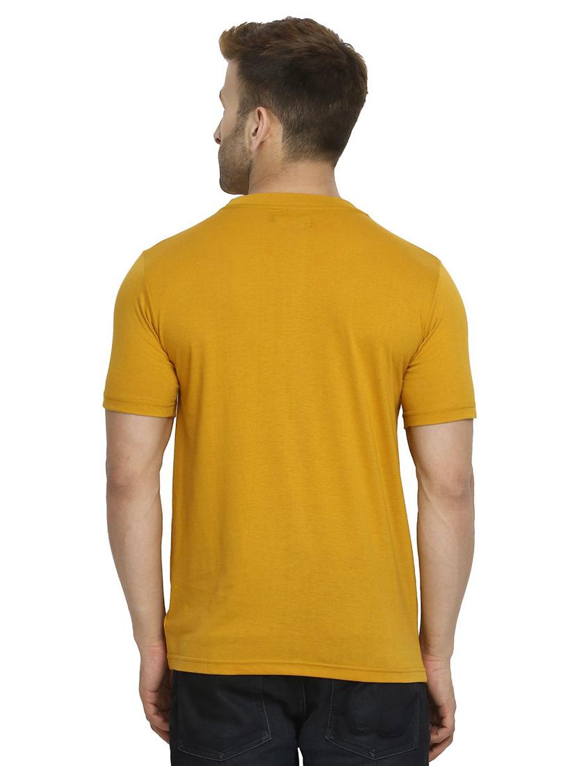 mustard chest printed t-shirt - 18272721 - Zoom Image - 3