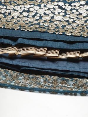 blue net flared lehenga - 18272753 - Standard Image - 6