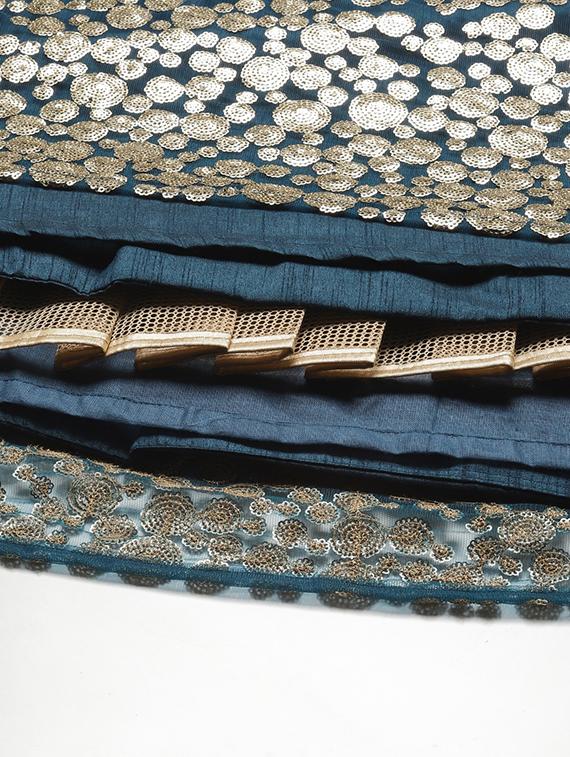 blue net flared lehenga - 18272753 - Zoom Image - 6