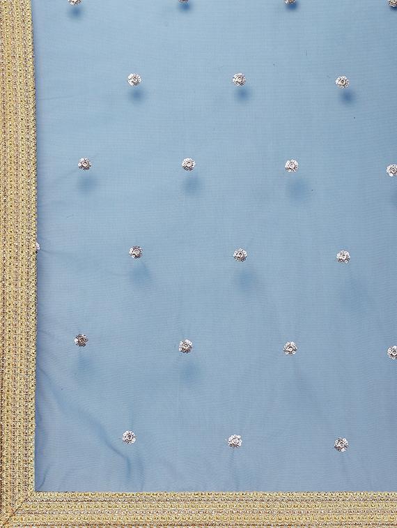 blue net flared lehenga - 18272753 - Zoom Image - 7
