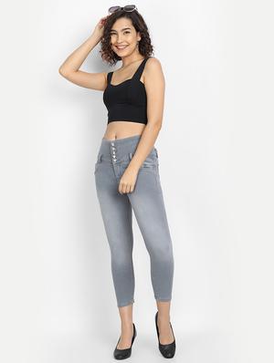 high rise stone wash jean - 18273203 - Standard Image - 4