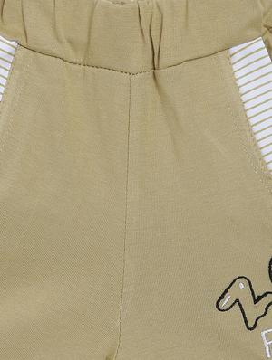 beige printed shorts set - 18274704 - Standard Image - 4