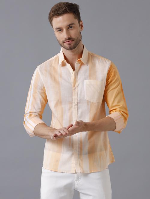 orange printed casual shirt - 18275938 - Very Small Image - 1
