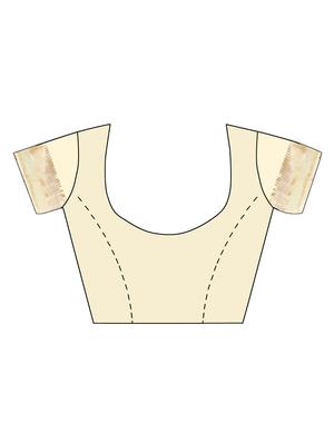 solid bordered saree with blouse - 18276303 - Standard Image - 3