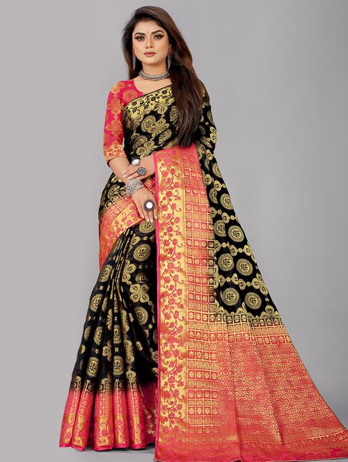 women's banarasi saree with blouse - 18276361 -  Standard Image - 0