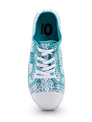 blue canvas laceup sneakers - 18277087 - Standard Image - 4