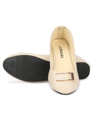 white faux leather slip on ballerina - 18277427 - Standard Image - 6
