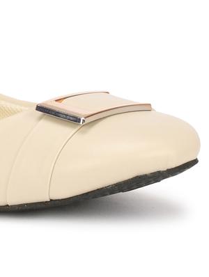 white faux leather slip on ballerina - 18277427 - Standard Image - 9