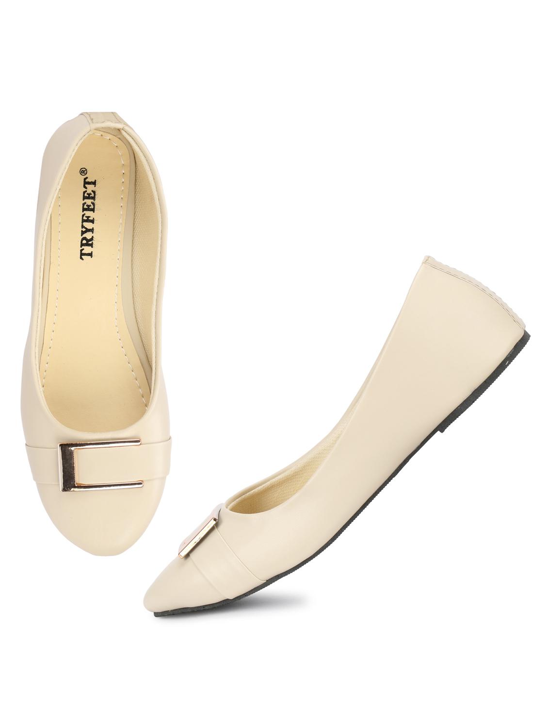 white faux leather slip on ballerina - 18277427 - Zoom Image - 7