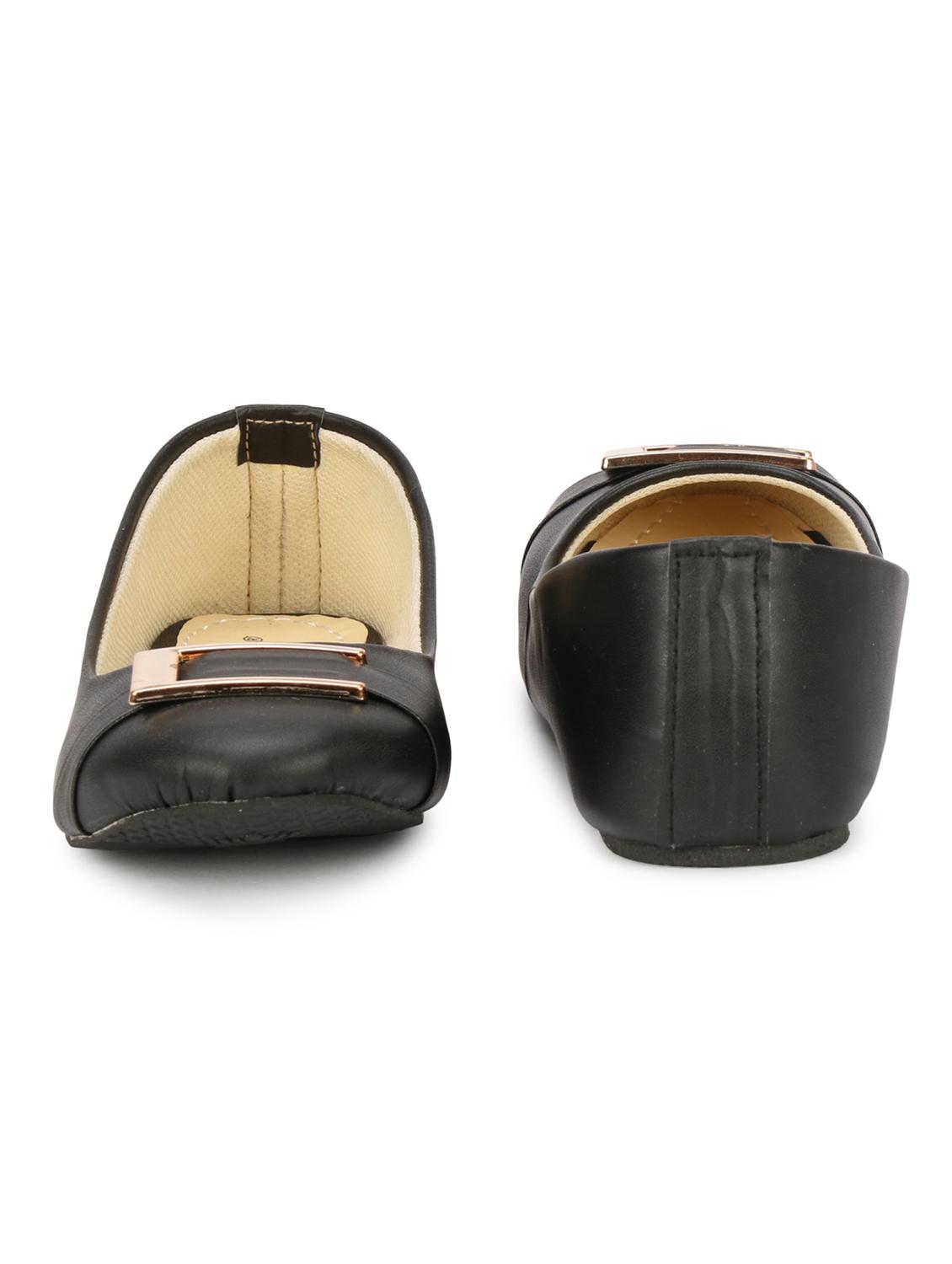 black faux leather slip on ballerina - 18277428 - Zoom Image - 5