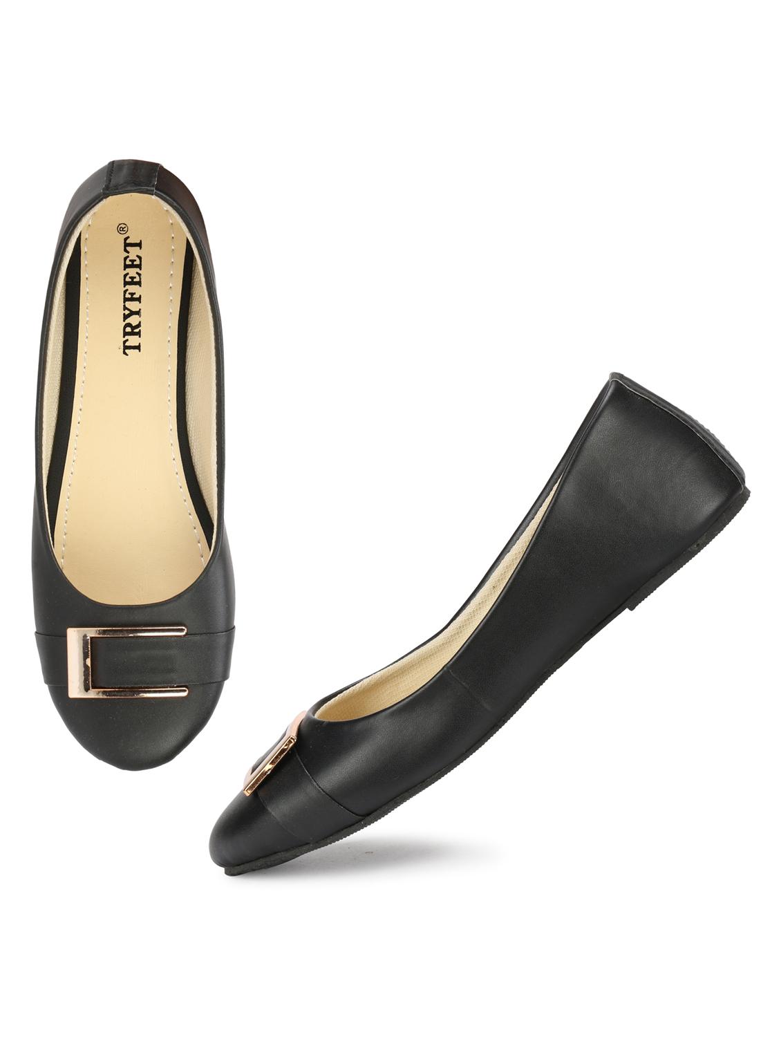 black faux leather slip on ballerina - 18277428 - Zoom Image - 7
