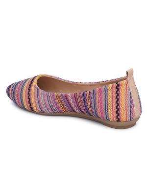 pink fabric slip on ballerina - 18277429 - Standard Image - 4