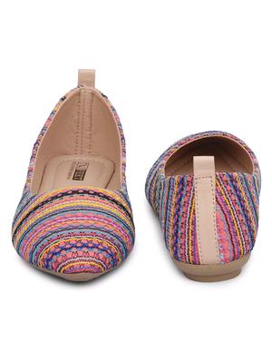 pink fabric slip on ballerina - 18277429 - Standard Image - 5