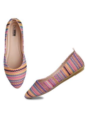 pink fabric slip on ballerina - 18277429 - Standard Image - 6