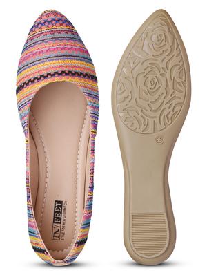 pink fabric slip on ballerina - 18277429 - Standard Image - 7