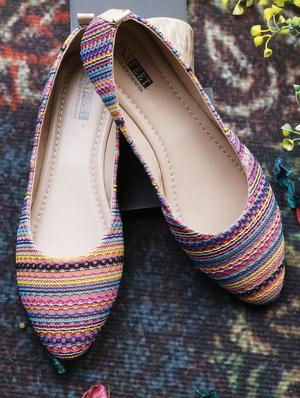 pink fabric slip on ballerina - 18277429 - Standard Image - 8