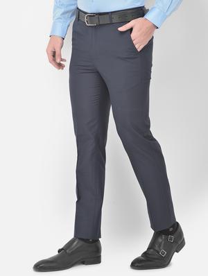 navy blue checkered formal trouser - 18277529 - Standard Image - 2