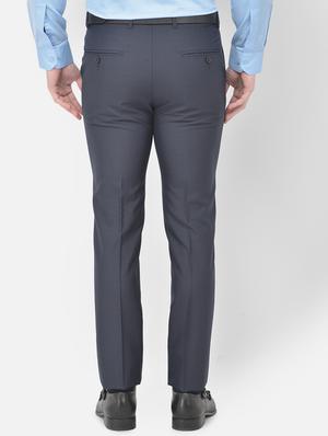 navy blue checkered formal trouser - 18277529 - Standard Image - 3