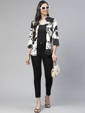 mandarin neck floral shrug - 18277712 - Standard Image - 4
