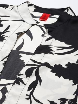 mandarin neck floral shrug - 18277712 - Standard Image - 5