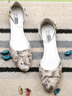 beige faux leather ankle strap sandals - 18277727 - Standard Image - 8