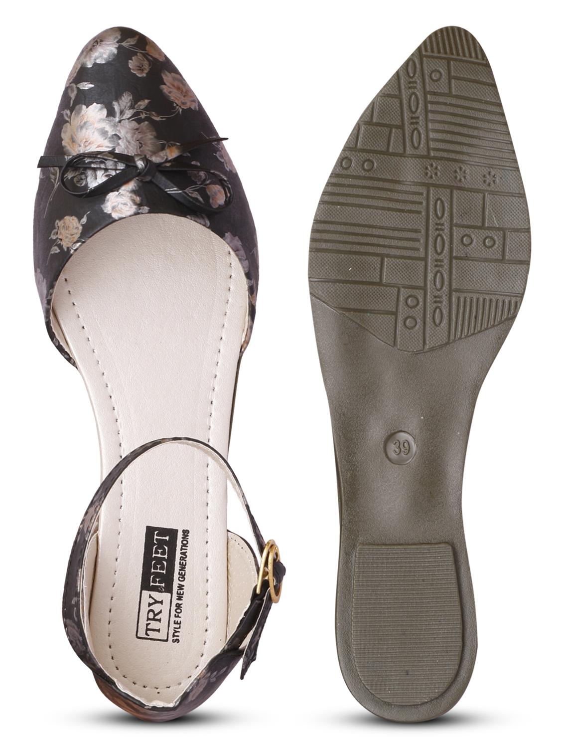 black faux leather ankle strap sandals - 18277728 - Zoom Image - 7