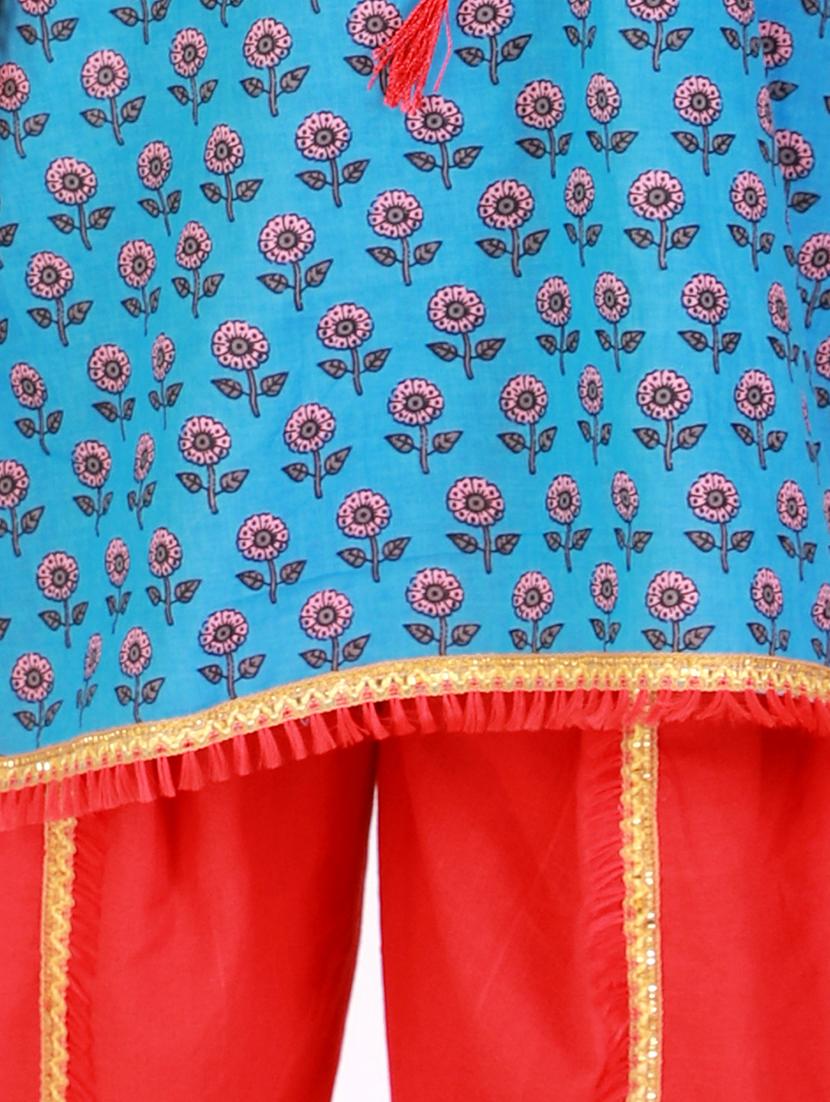 blue kurta salwar set suit set - 18277794 - Zoom Image - 5