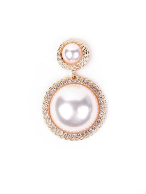 gold metal drop earring - 18277995 - Standard Image - 4