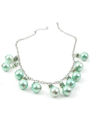 green metal necklace - 18278063 - Standard Image - 2