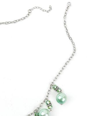 green metal necklace - 18278063 - Standard Image - 3