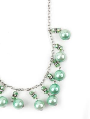 green metal necklace - 18278063 - Standard Image - 4