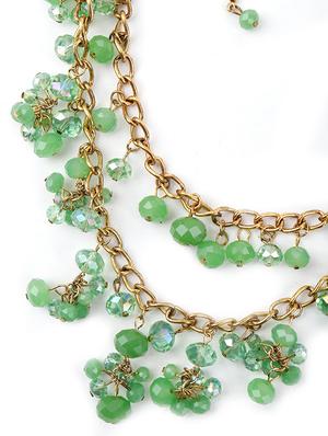 green metal necklace - 18278067 - Standard Image - 3