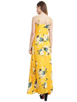 overlap neck floral fit & flare dress - 18278515 - Standard Image - 3