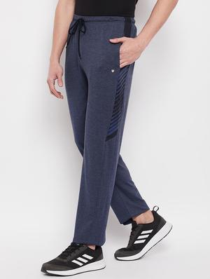 navy blue melange track pant - 18280588 - Standard Image - 2