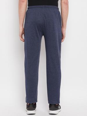 navy blue melange track pant - 18280588 - Standard Image - 3