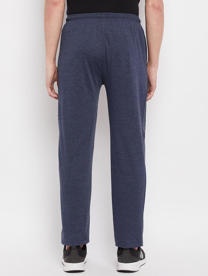 navy blue melange track pant - 18280588 - Zoom Image - 3