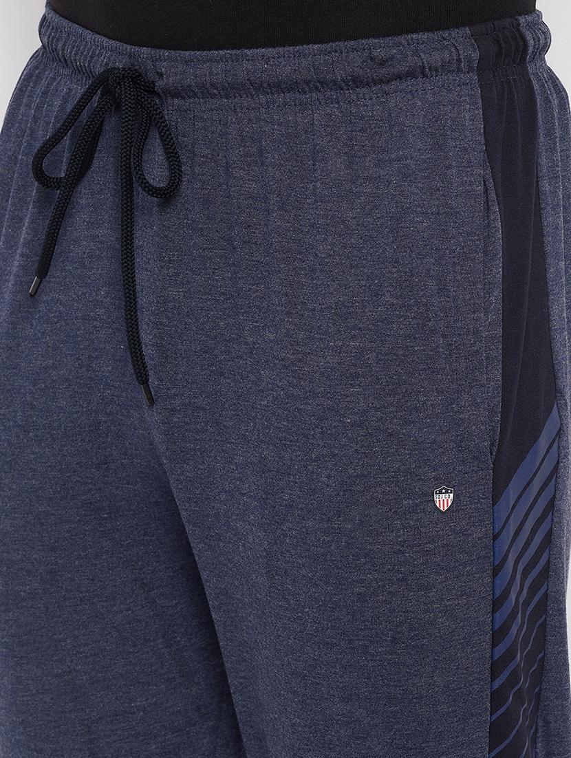 navy blue melange track pant - 18280588 - Zoom Image - 5