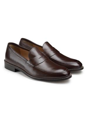 tan leather slip on loafers - 18280607 - Standard Image - 3