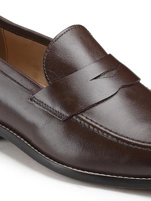 tan leather slip on loafers - 18280607 - Standard Image - 7