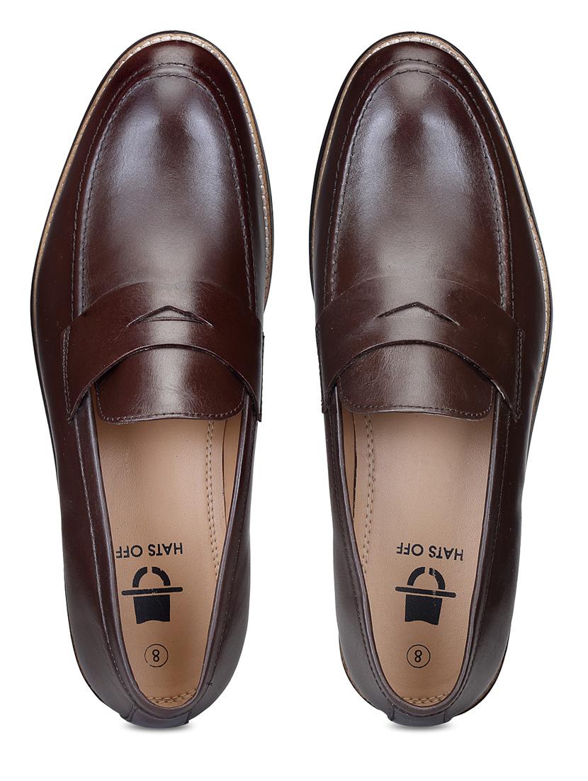 tan leather slip on loafers - 18280607 - Zoom Image - 2