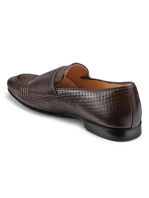brown leather slip on loafers - 18280615 - Standard Image - 6