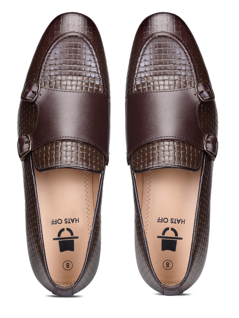 brown leather slip on loafers - 18280615 - Zoom Image - 2