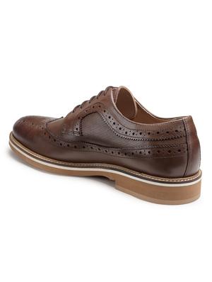 tan leather laceup derbies - 18280621 - Standard Image - 4
