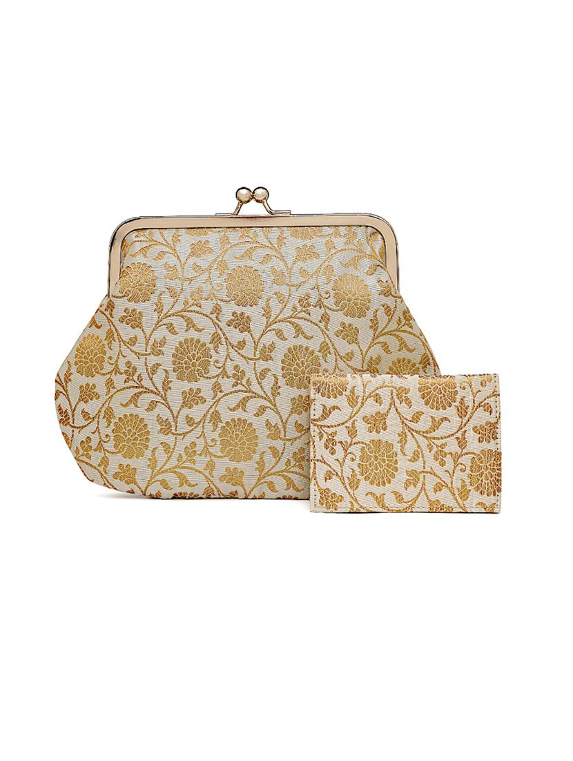 gold embroidery regular clutch - 18281410 - Zoom Image - 1