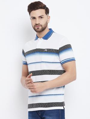 blue striped polo t-shirt - 18282464 - Standard Image - 2