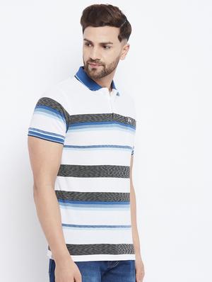 blue striped polo t-shirt - 18282464 - Standard Image - 3
