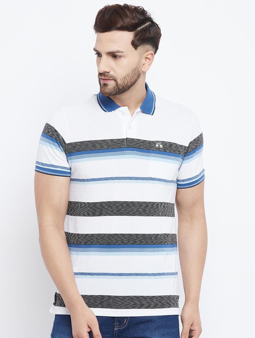 blue striped polo t-shirt - 18282464 - Zoom Image - 1