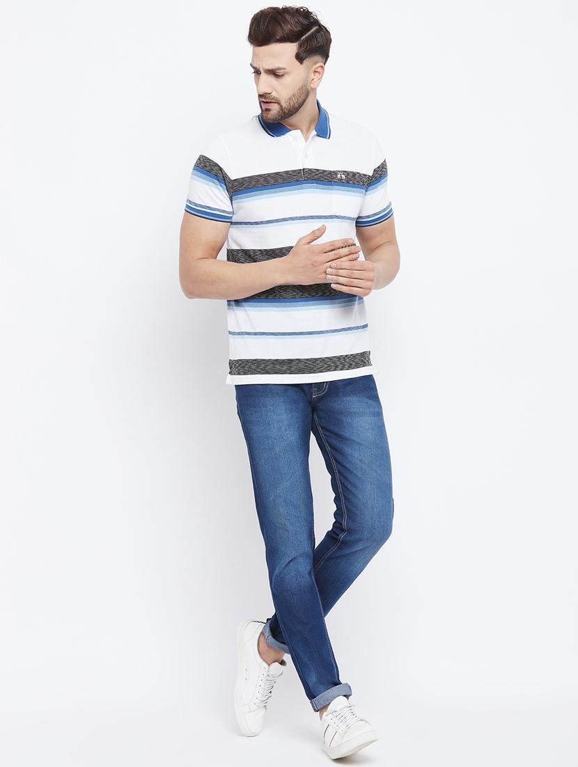 blue striped polo t-shirt - 18282464 - Zoom Image - 5