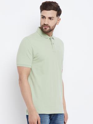 green solid polo t-shirt - 18282483 - Standard Image - 2