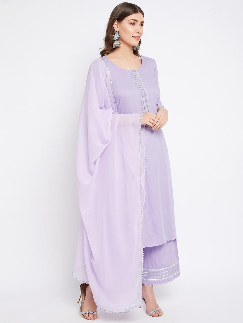 solid lavender suit set - 18283247 - Zoom Image - 2